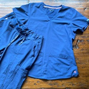 Matching Navy Blue Scrub Set